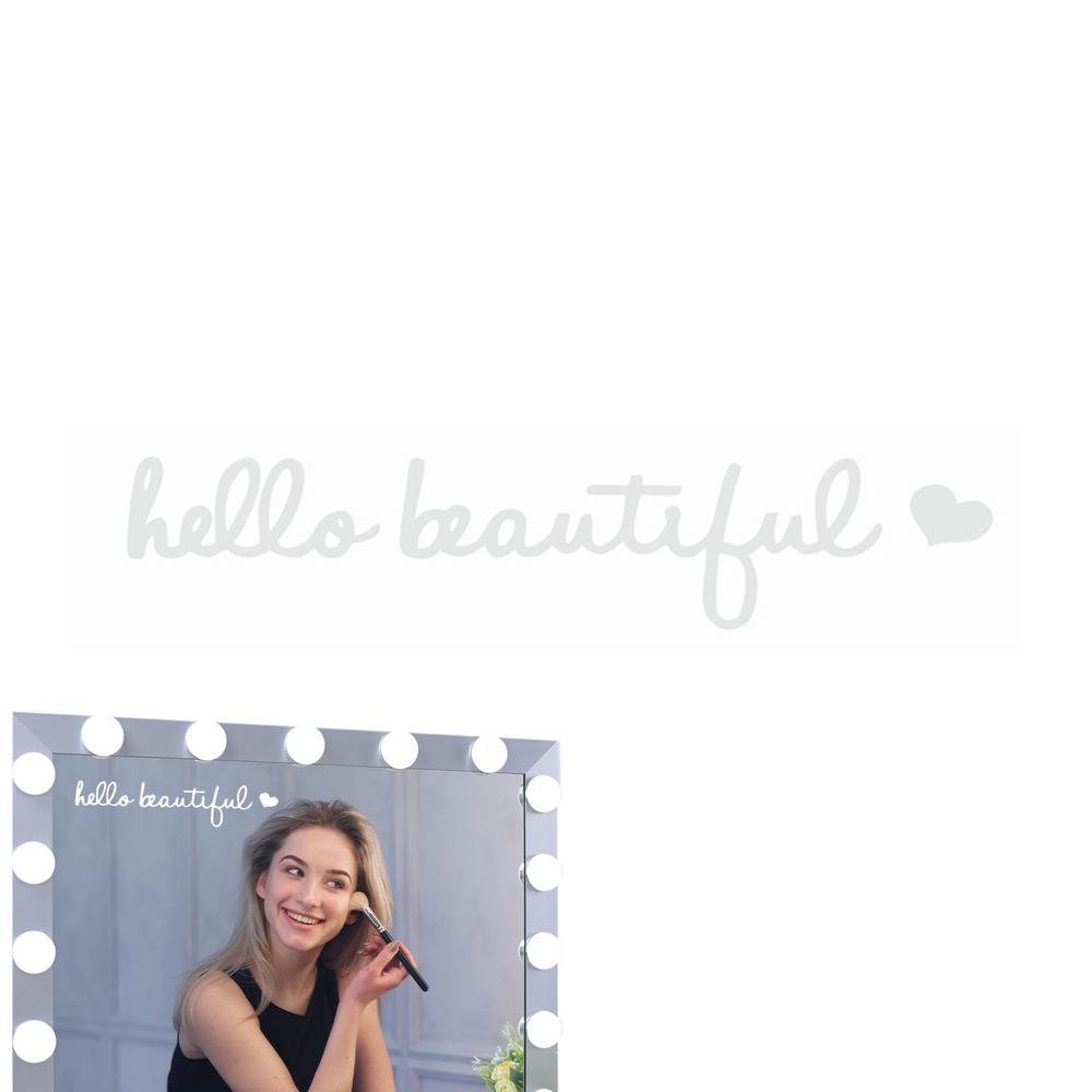 Hello Beautiful Rearview Mirror Decal Waterproof Rear View Mirror Decal Auto Sticker Hello Beautiful Sign Chic Car Decal