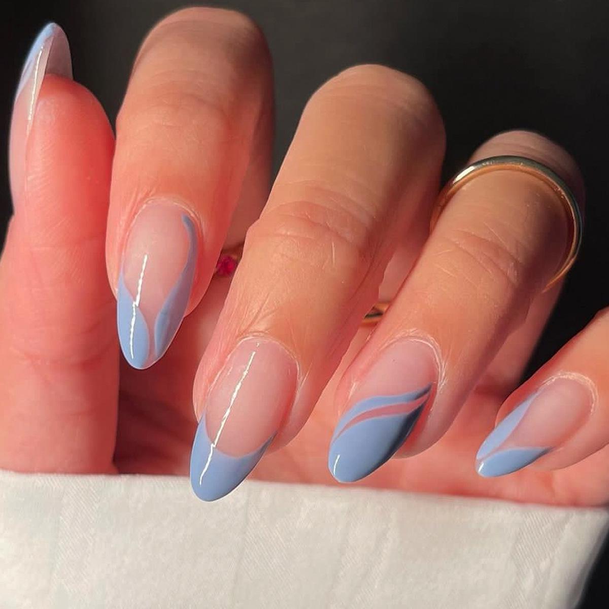 

Geometric Line Armor French Manicure Minimalist Nail Stickers