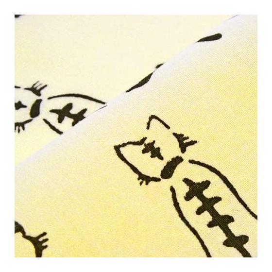 Sen No Anbo Tenugui - Cat's Day Beige - Hand-dyed 100% Cotton Tokka - Made In Japan 35cm X 100cm - Various Cat Patterns - Image of Cats Lined Up