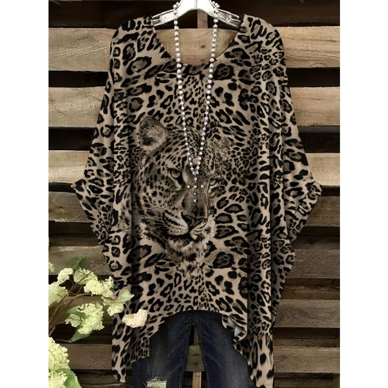 

Summer Fashion New Product Round Neck Printed Button Decoration Simple and Comfortable Casual Women s Round Neck Short Sleeved Shirt 5XL