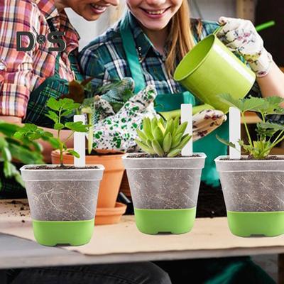 6 peças vasos transparentes para viveiro, vasos para cultivo de mudas com base de silicone, sementes reutilizáveis, vaso de flores inicial com etiquetas para varanda de jardim