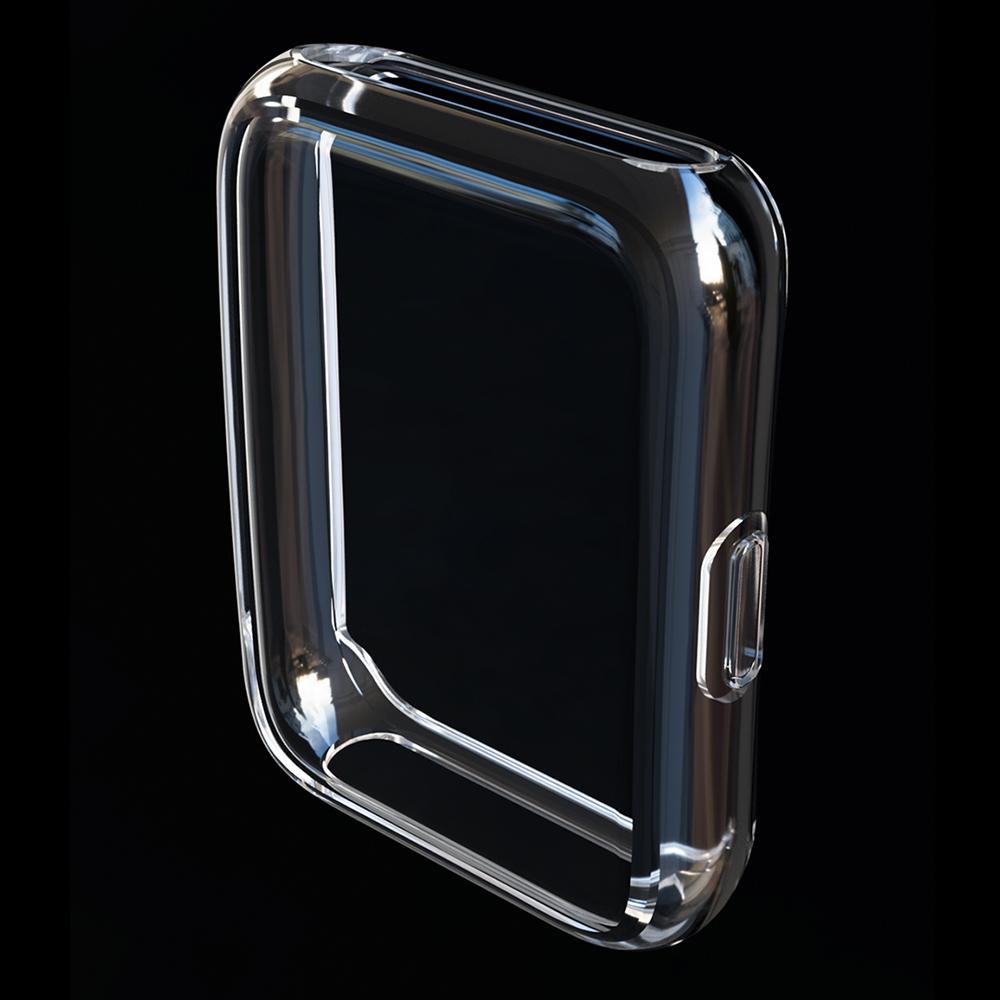 For Huawei Watch Fit 2 Silicone Strap+Case Watchband With Same Color Buckle Wristband and Transparent Watch Shell