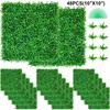 Artificial Boxwood Panel UV 48pcs Boxwood Hedge Wall Panels Artificial Grass Backdrop Wall 10X10" 4cm Green Grass Wall Fake Hedge for Decor Privacy