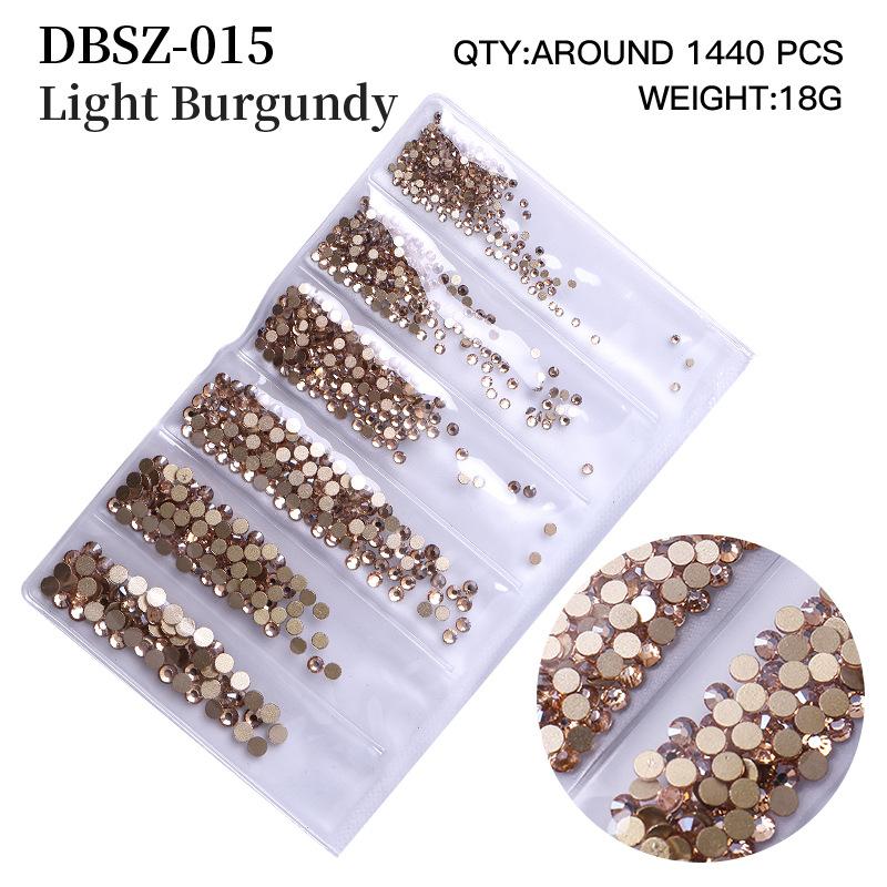 Long Bag Nail Art Jewelry Glass Flat Bottom Diamond Nail Art Diamond Nail Art Jewelry Mixed