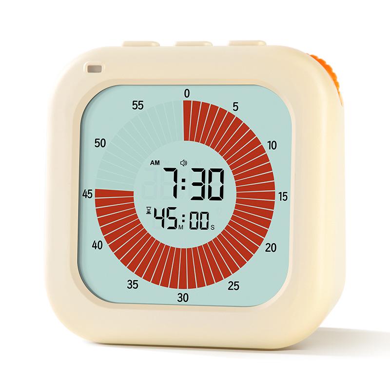 Silent Visual Timer for ADHD: High-Efficiency Student Focus Clock with Self-Discipline Check-In Alarm