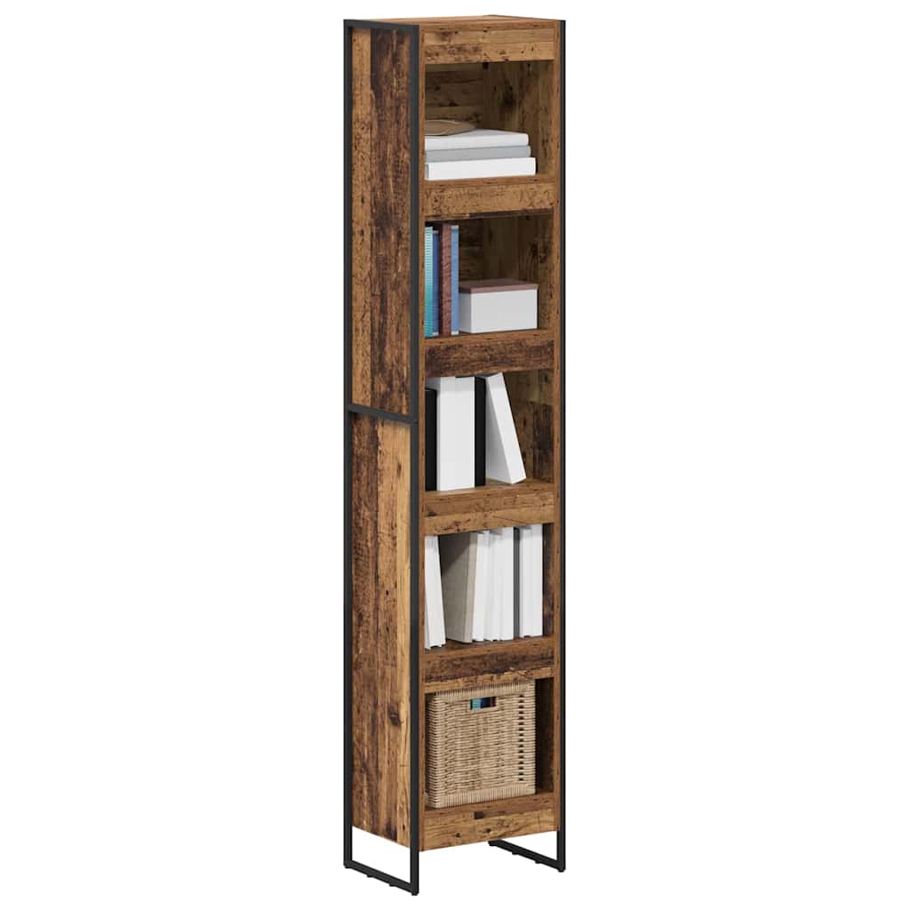 Vintage Wood Bookshelf 40 x 30 x 189.5 cm Engineered Wood