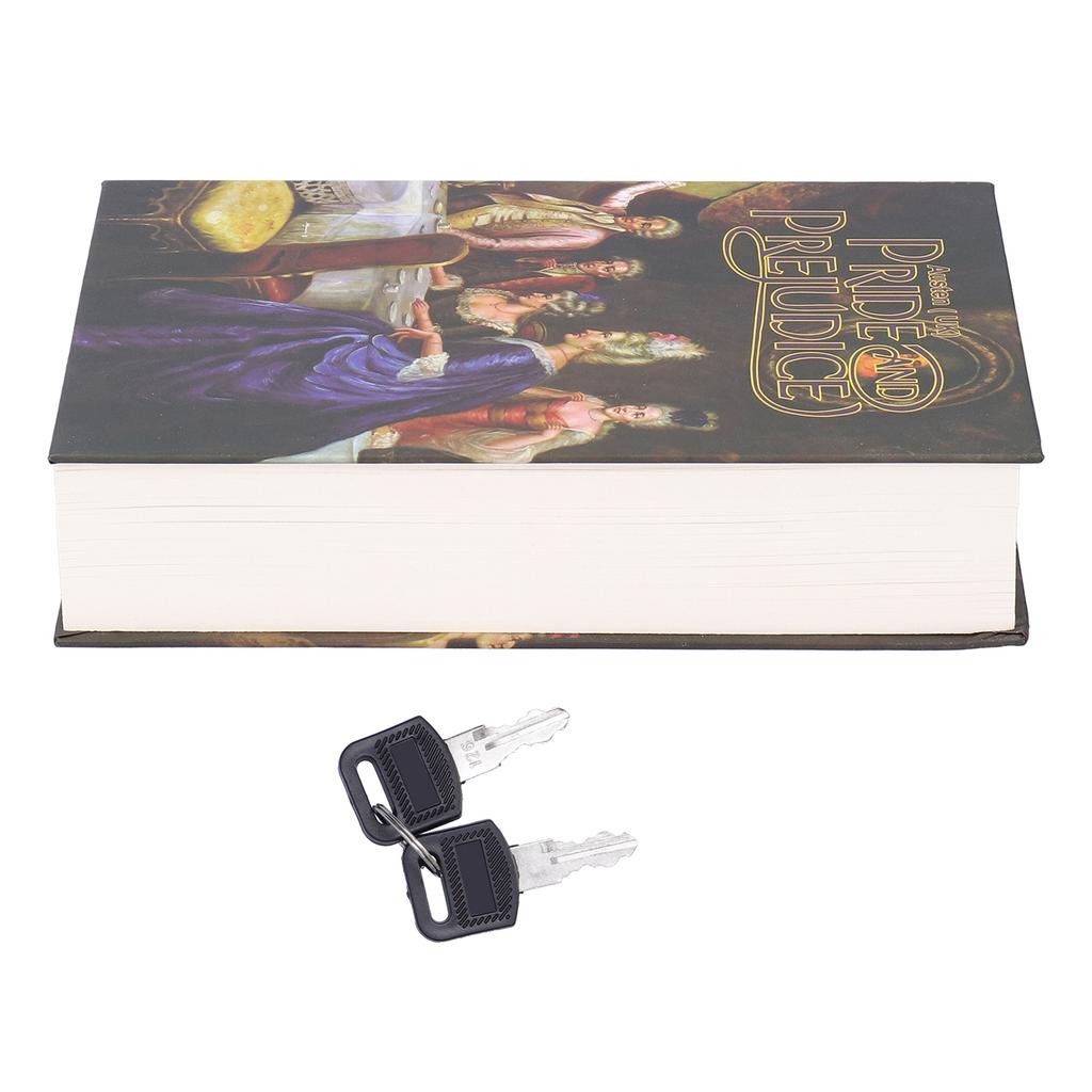 Safe Box Innovative Simulated Book Locking Box with Keys for Cash Money Jewelry Storing