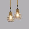 Vintage Hemp Rope Pendant Lamp Creative Restaurant Living Room Lighting Decoration Industrial Pendant Lamps Decor Light Fixtures