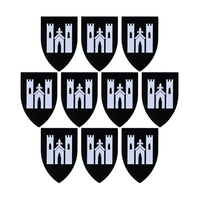 MOC Medieval Military Castle Weapon Roman Knight Helmet Shield Accessories Building Blocks Green Dragon Lion Crusader Bricks Toy