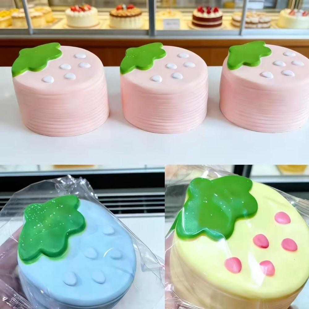 Soft Simulated Mousse Cake Layered Design Sensory Fidget Soft Stress Relief Toy Gifts For Adults