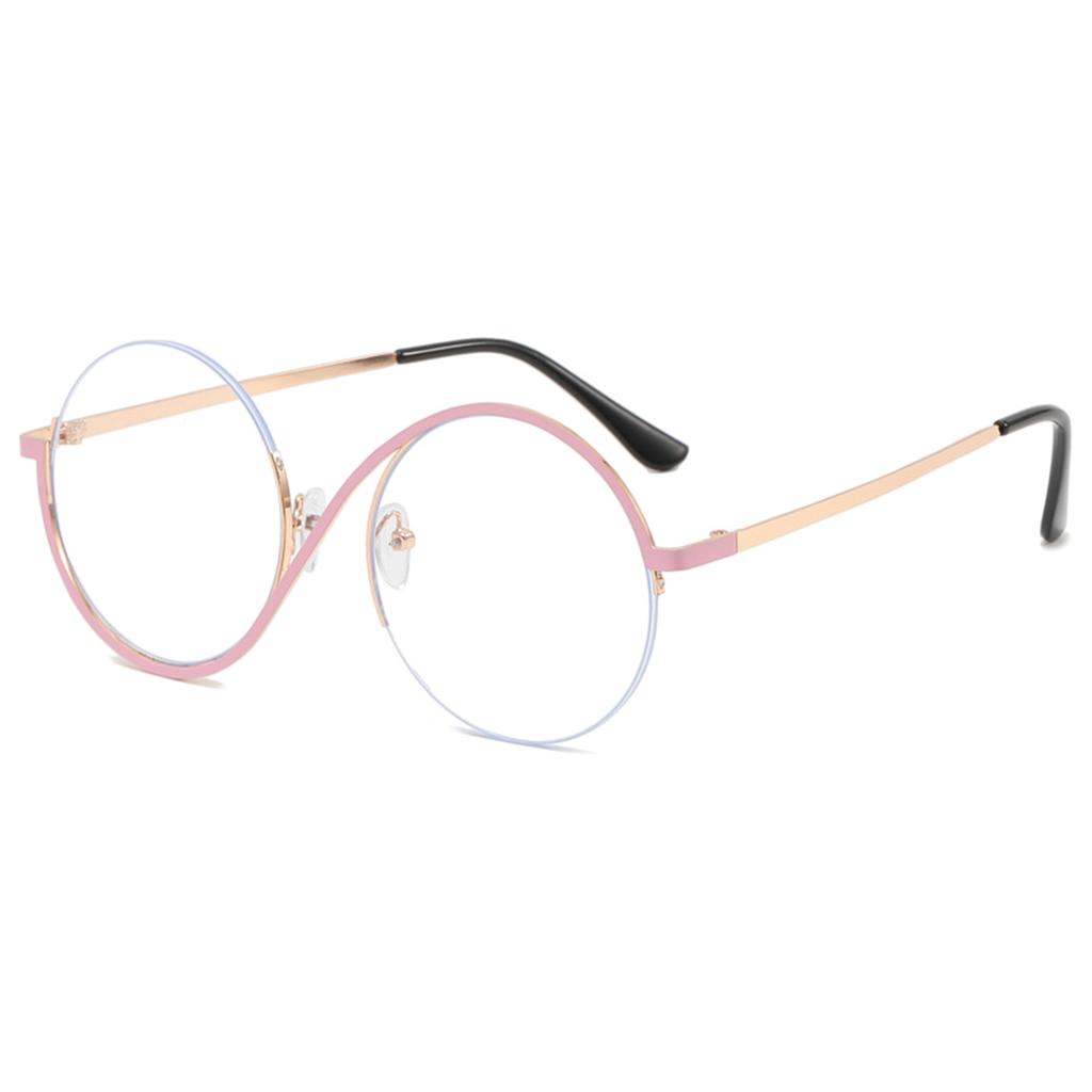 Effective Blue Light Filtering Eyeglasses for Digital Device User Reading Writing Gold Color Frame Glasses for Adult
