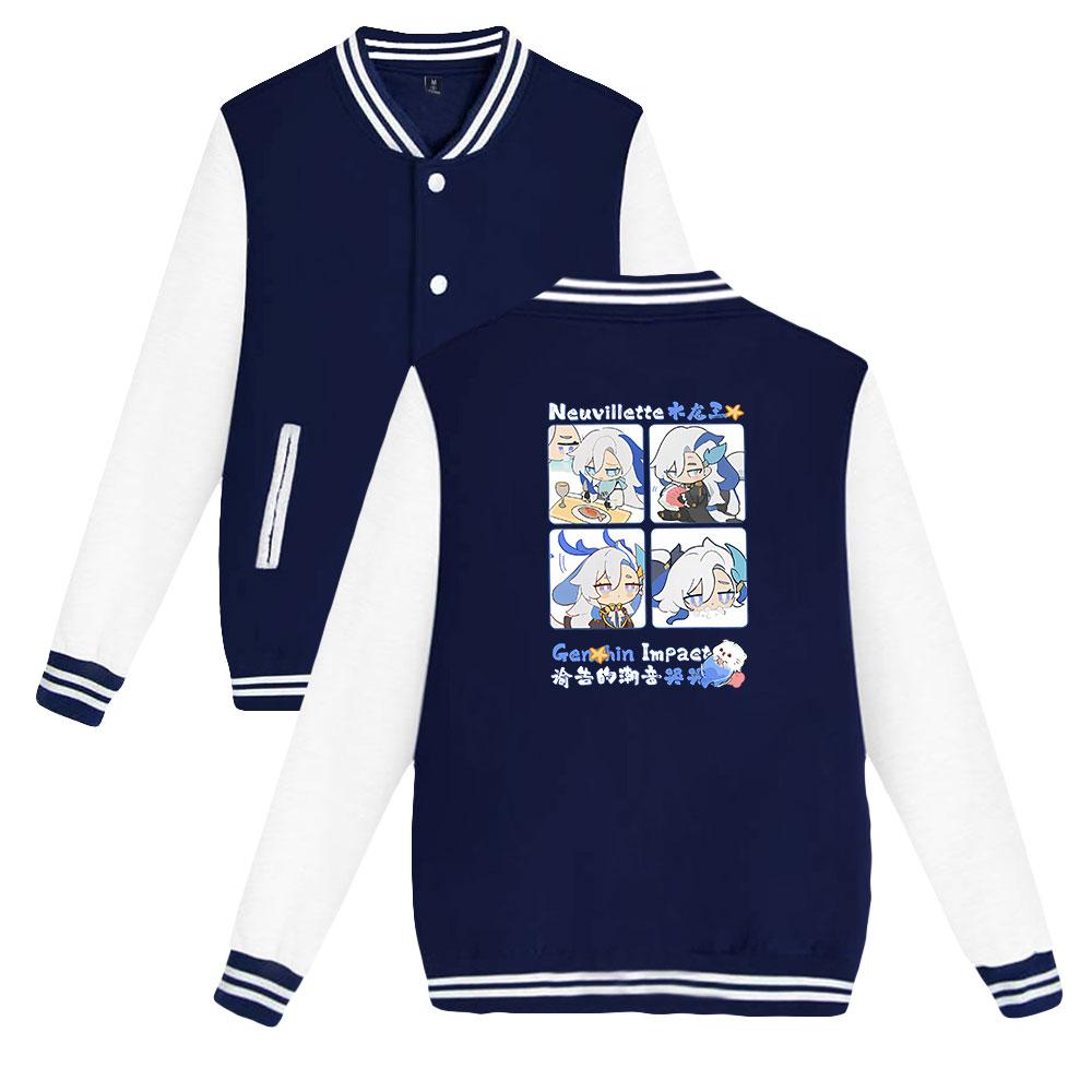 Móda Genshin Impact Baseballová bunda Muži Ženy Hip Hop Bundy Harajuku Streetwear Děti Chlapci Dívky Volné školní kabáty