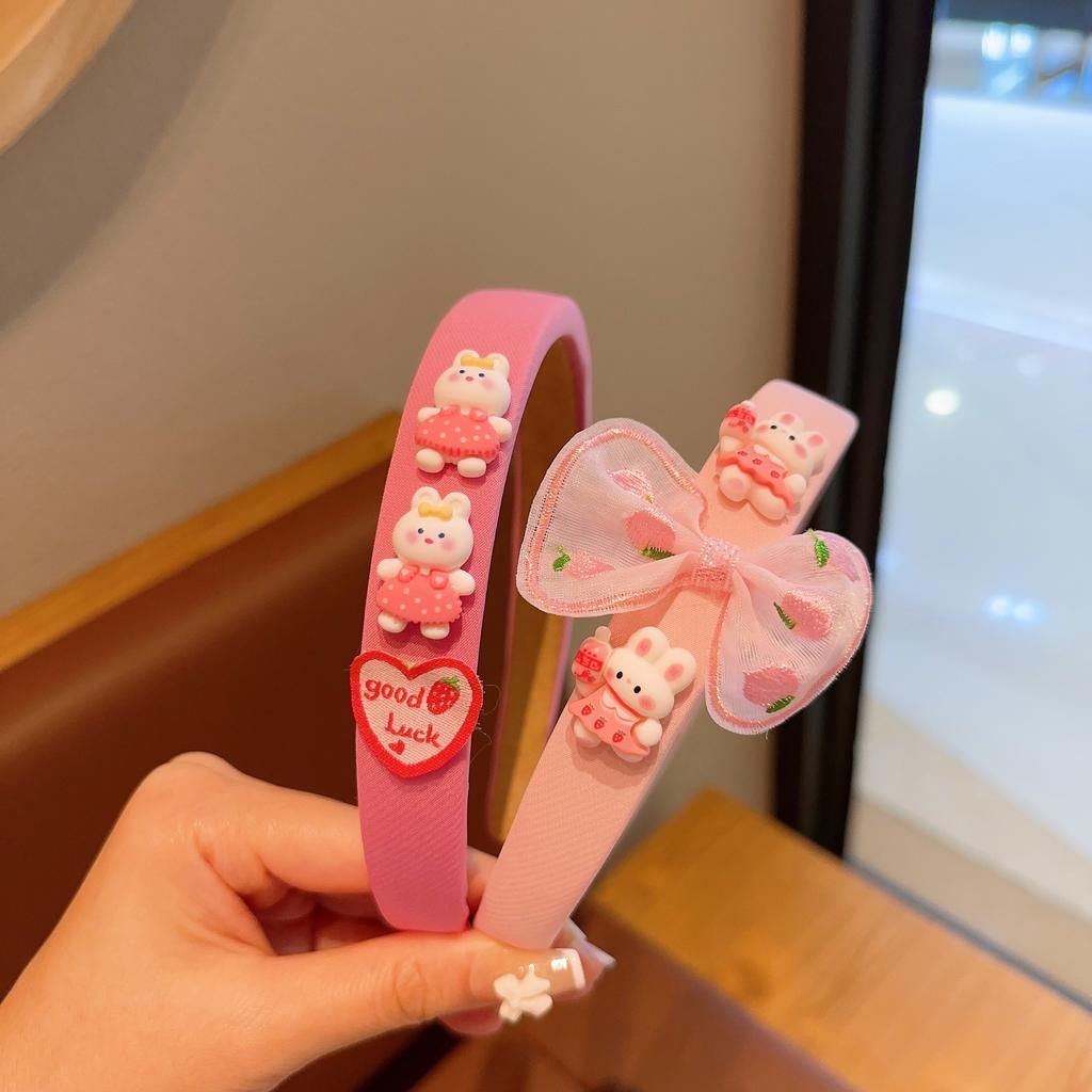 1 fascia per capelli da donna rosa primaverile con faccia di coniglio dei cartoni animati, per lavare il viso, con pompetta, carina, piccola, fresca, con personalità