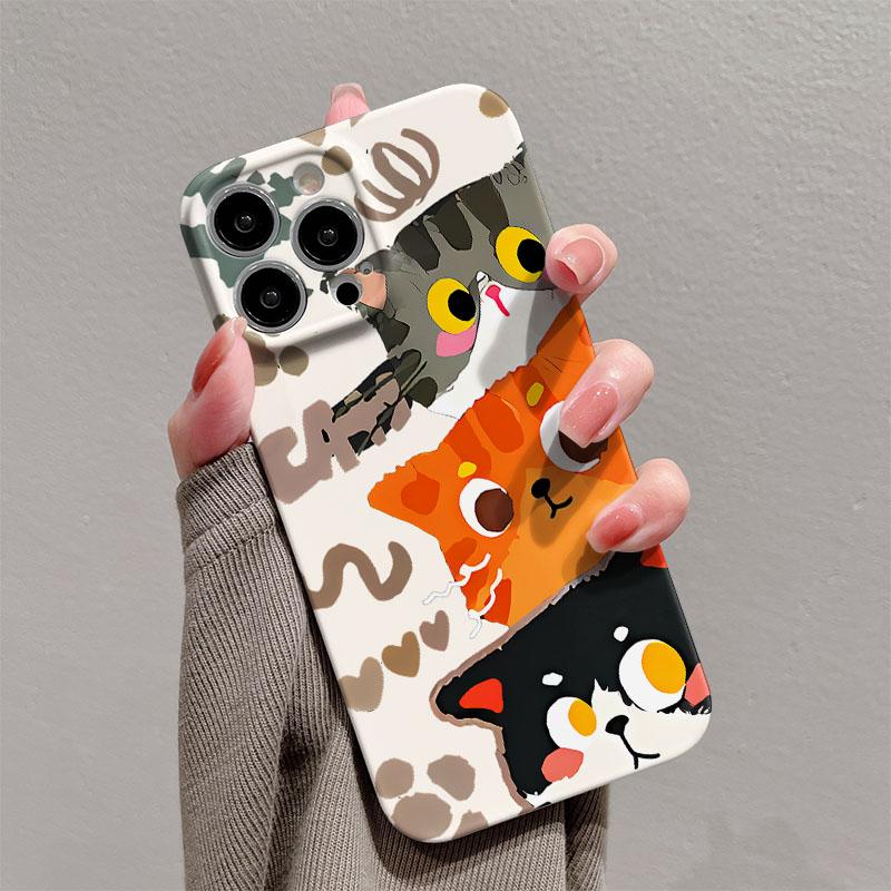 Cute Fat Cat Phone Case for Samsung Galaxy S20 S21 S22 S23 S24 S25 FE Plus Note20 Ultra 4G 5G Glossy Film Hard PC Cover