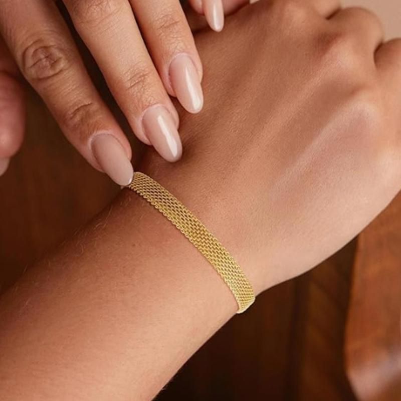 Stylish Ribbon Bracelet Copper Plated Comfort Fit Adjustable Wristband Accessories For Women Men Daily Wear