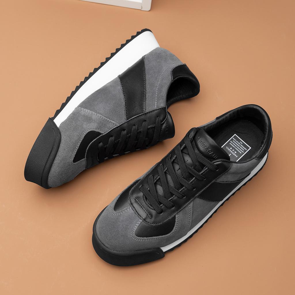 2025 direct supply men's shoes leather retro small black shoes men's autumn new leather casual board shoes sports shoes trendy shoes