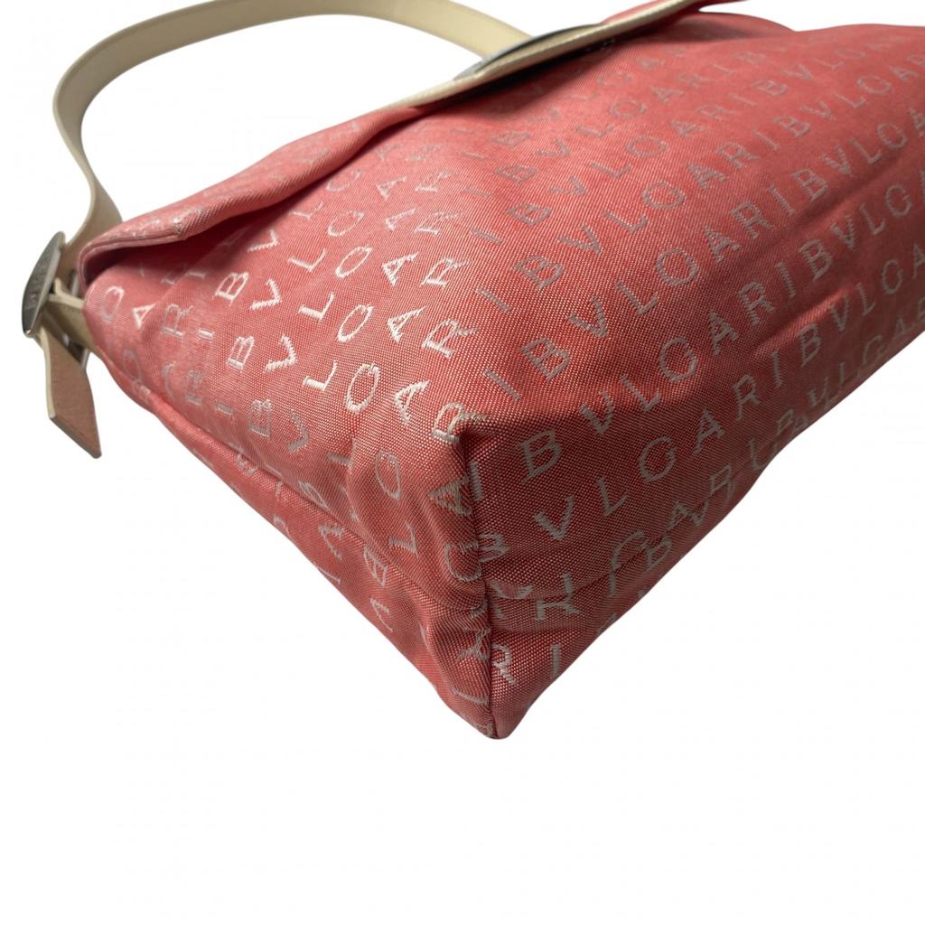 Used BVLGARIHandbag Pink/Ivory canvas/leather Women