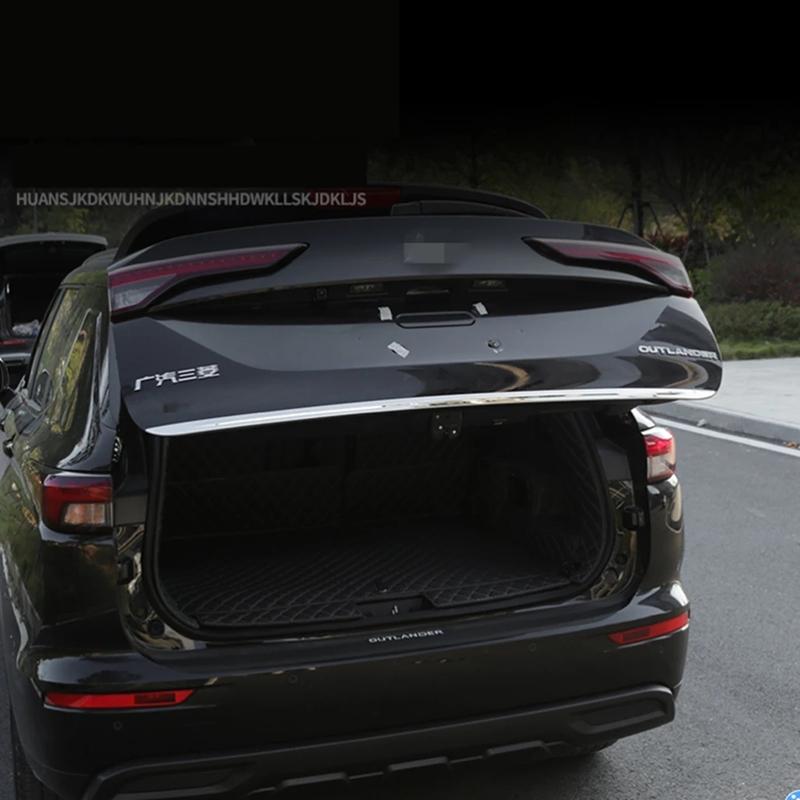 For Mitsubishi Outlander 2013- -2024 Stainless Steel Rear Door Trunk Lid Tailgate Strips Trims Car Styling Accessories