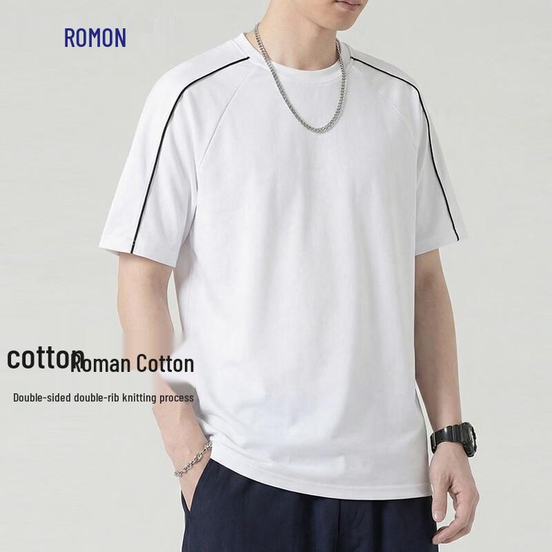 Мужская антибактериальная футболка Luomeng из римского хлопка с коротким рукавом 3XL