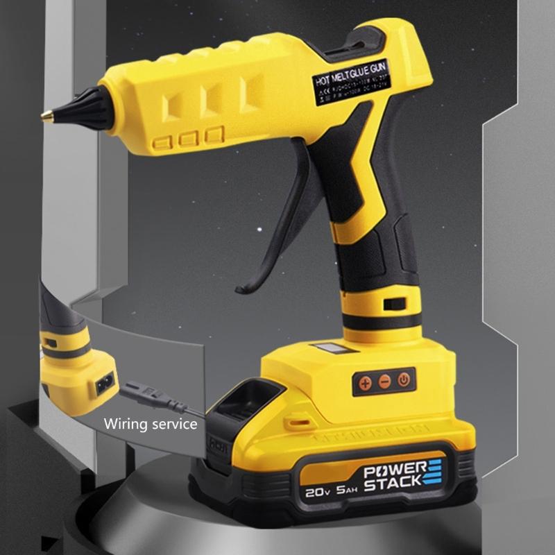 Hot Glues Guns Cordless Glues Guns Heating Fast Ergonomic 20V Wireless Hot Melt Glues Guns for Crafting & Sealing Repair