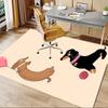 Dachshund Theme Chair Mat Office Carpet Oversized Rug for Home Decor, Sofa Mat, Desk Chair Mat, Gift Idea for Office and Living Room