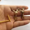 Single Hole Solid Deer Head Drawer Handle Vintage Wardrobe Door Handle with Screws  Wardrobe