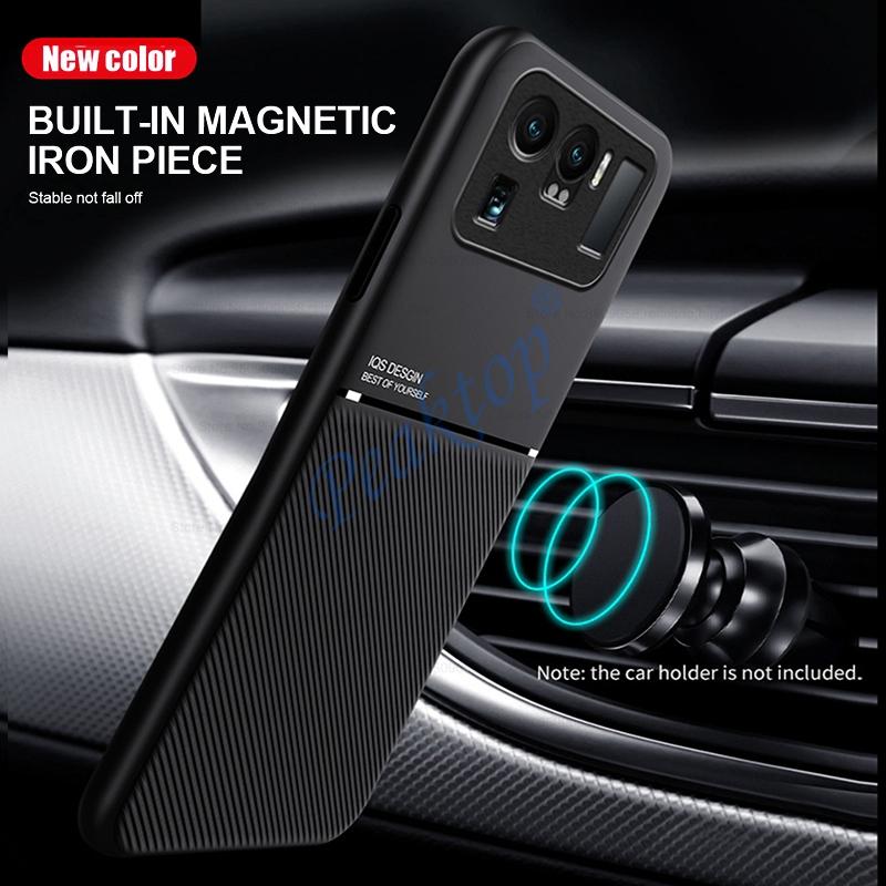 xiomi mi11 ultra case leather texture magnetic car holder phone covers for xiaomi mi 11 ultra 2021 soft silicon shockproof coque