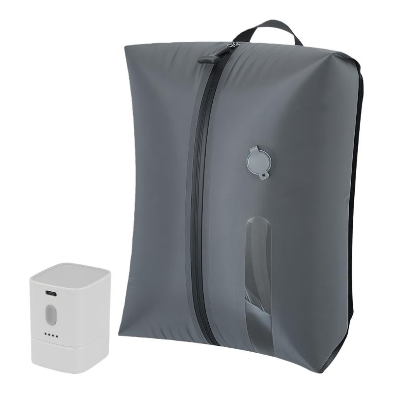 

Waterproof 17L Vacuum Storage Bag Featuring Rechargeable Pump for Moisture Resistance in Humid Environments серый