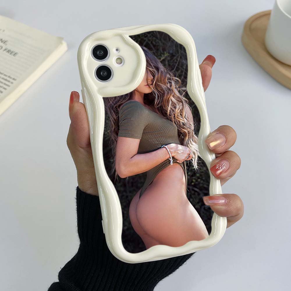 Samsung Galaxy A13 A14 A54 Xiaomi Poco X5 F4 M6 Pro 5G Redmi 13C 12C 10C Huawei Honor 90 Lite Hüllen A50 Sommer Ray exklusive weiche Hülle mit cremefarbenem Muster