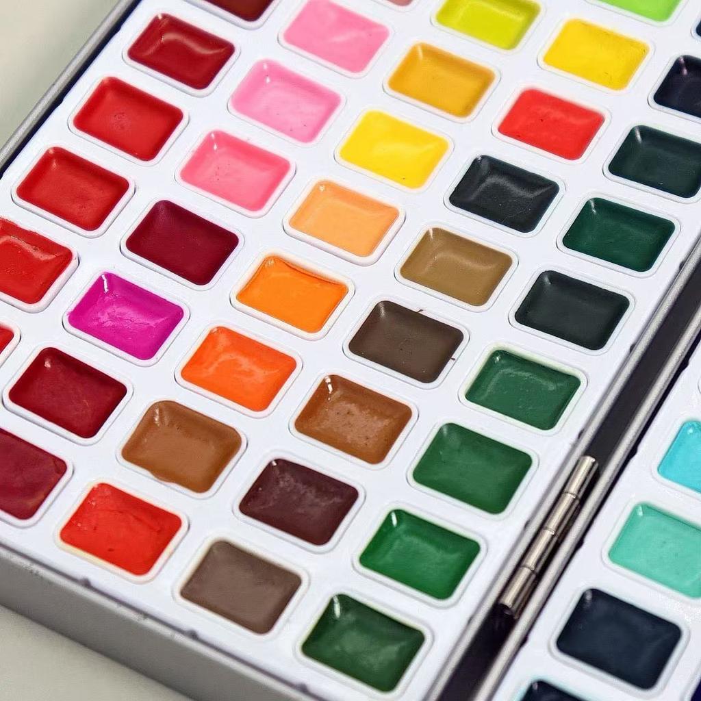 Künstler Aquarellfarbe 60-130 Farben Kunstset professionelles Zeichenpigment Kunstbedarf