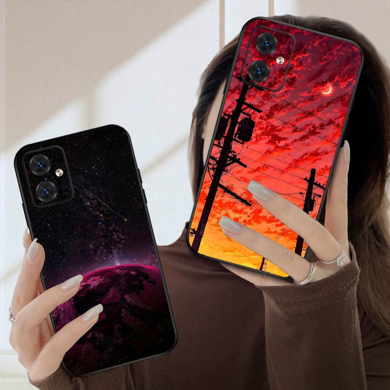 Romantic Star Moon For Moto Edge 40 50 Neo 5G E 14 15 G04 G05 4G G24 G34 G35 G54 POWER G55 G75 G84 85 silicone soft phone case