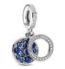 Pendente a forma di O di varie dimensioni Adatto per Collana Fai da te Gioielli Per Donne Amorevole Argento S925 Colore Pendente a Forma di Cuore