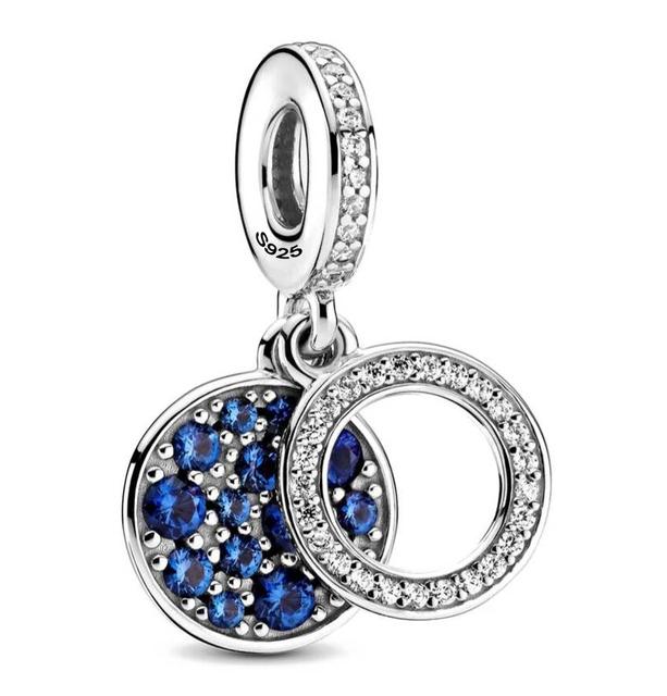 Pendente a forma di O di varie dimensioni Adatto per Collana Fai da te Gioielli Per Donne Amorevole Argento S925 Colore Pendente a Forma di Cuore