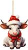 Creative Acrylic Bull Christmas Tree Ornament Colorful Car Interior Decoration