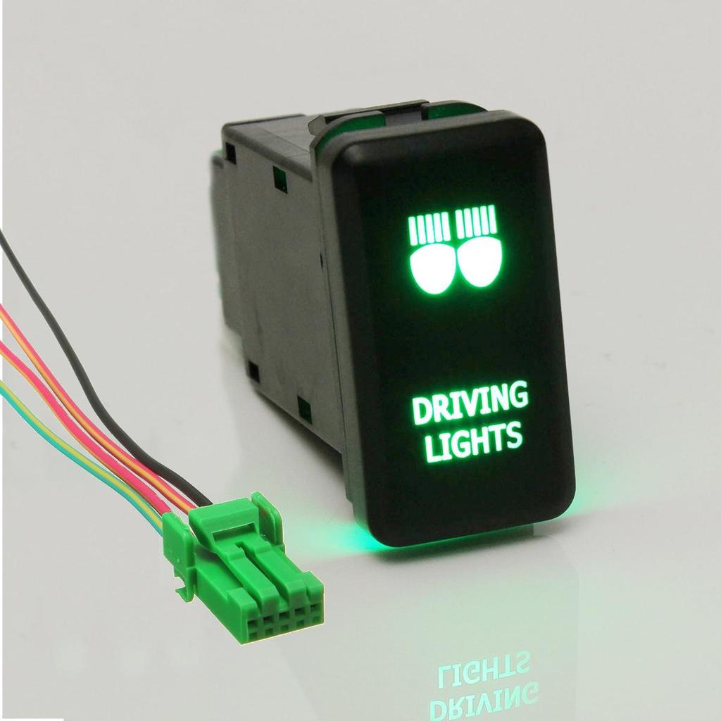 /OFF Rocker Switch Push Button GREEN LED MOMENTARY PUSH TO START Laser ...