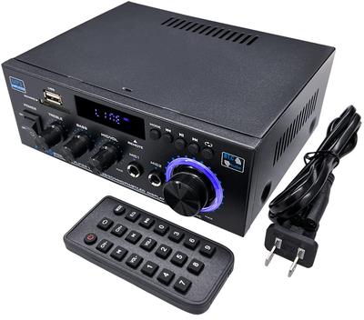 Hiro digitális erősítő audio erősítő USB memória SD kártya lejátszás kompatibilis Hifi sztereó kettős mikrofon csatlakozóval 40W+40W LPAK45-HR
