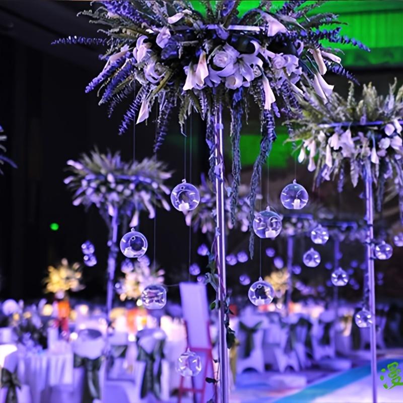 2 Stück aufhängbarer Kerzenhalter aus Kristallglas, rustikaler Stil, romantischer Kerzenhalter aus Glas für Zuhause, Mikrolandschaft, dekorative Glaskugeln