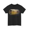 Guitar Wildlife T-Shirt Mens Womens Tees Top, Guitar Reflection Nature Lovers Lake SunseT Shirt Mens Womens Tees Top