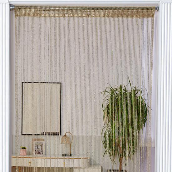 2x1M Glitter Door Strings Curtain Doorway Window Bedroom Living Room Divider Blind Fringe Panel Wedding Party Hanging
