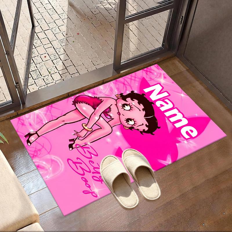 Custom Name Personalized Betty Boop Print Carpet, Versatile Home Decor Rug, for Playroom, Apartment, Balcony, Entryway, Hallway Gift