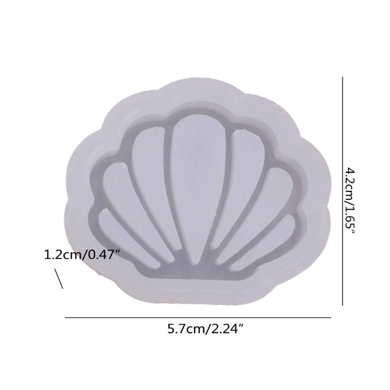 DIY Seashell Ornament Quicksand Silicone Epoxy Mold DIY Keychain Pendant Jewelry Crafting Mould for Valentine Love Gift