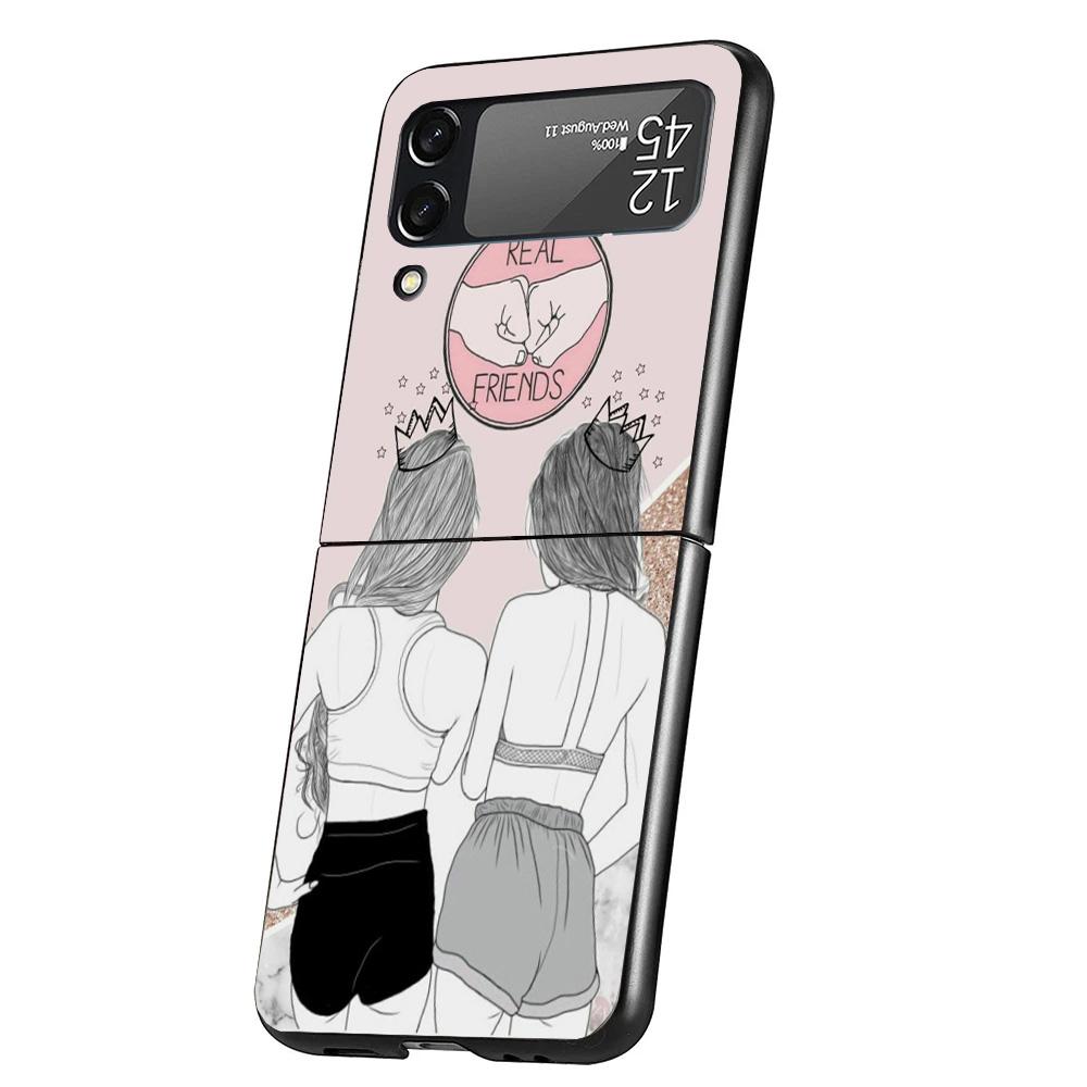 Girls Bff Best Friends Forever Phone Case For Samsung Galaxy Z Flip 7 6 5 4 3 5G Cover ZFlip7 ZFlip6 ZFlip4 ZFlip5 ZFlip3 Coque