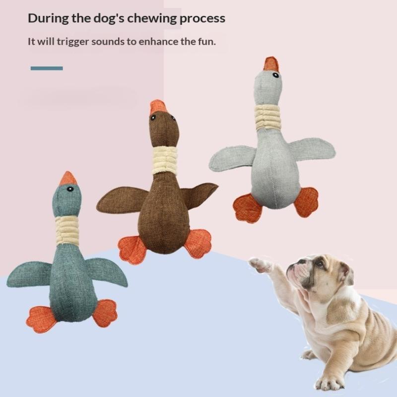 30Cm Pet Mallard Duck Dog Toy For Big Chewers Dog Squeaky  Goose Puzzle Training Toys Cute Soft Dog Chew Toy With Squeaker
