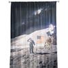 Astronaut Space Moon Tulle Curtains For Living Room Bedroom Kitchen Decoration Chiffon Sheer Voile Window Curtains Custom Drape