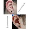 6Pcs Stainless Steel Ear Gauge Stretching Kit Plug Taper Insertion Pin for Ear Tongue Stretcher Piercing Stretching Tool