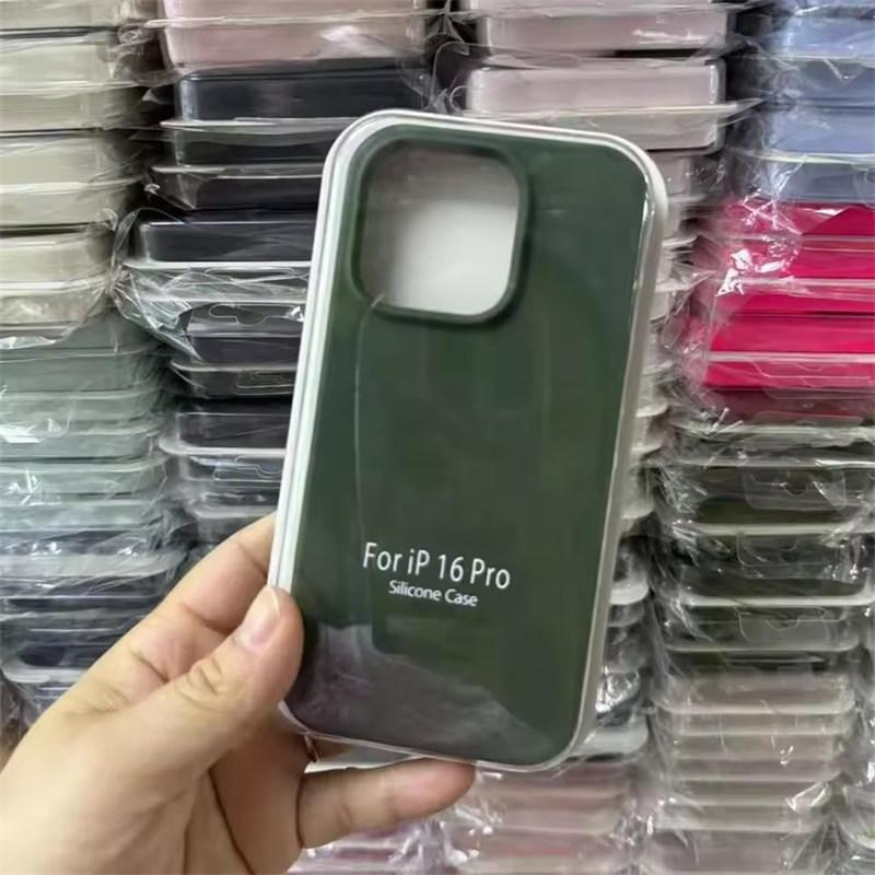 Liquid Silicone Case For Apple iPhone17 Air 15 16E 14 13 12 11 Pro Max Plus Mini XS XR 7/8 SE Phone Official Style Protective Cover