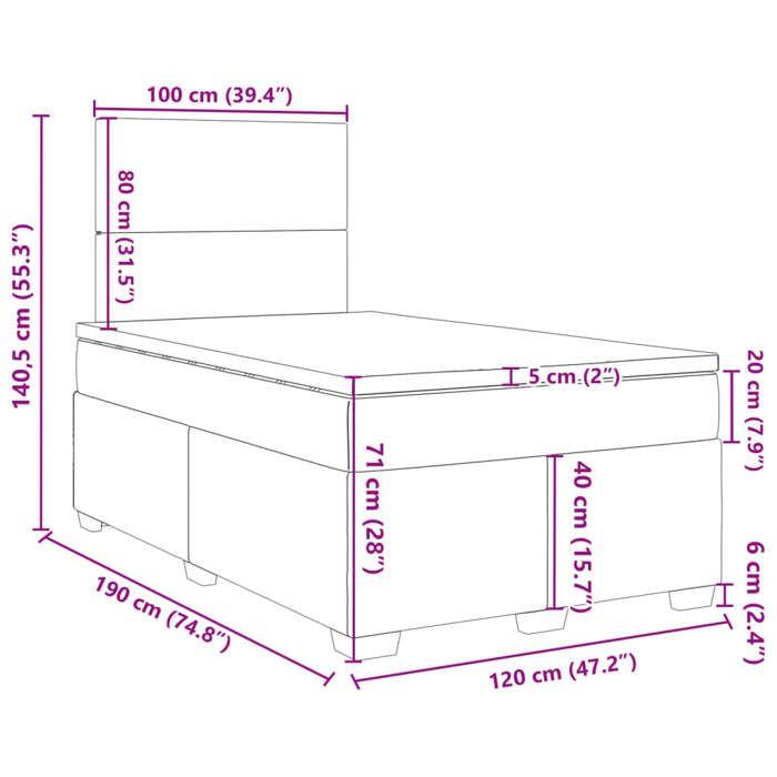 VidaXL Sommier à lattes de lit avec matelas noir 120x190 cm velours, lit, lit à plate-forme, lit à panneaux, meuble de 3293154