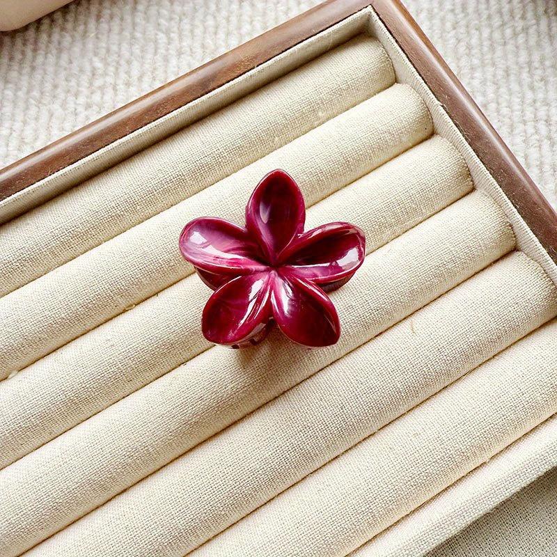 1Pcs Fashion Colorful Flower Hair Claw Clip Shark Ponytail Clip Temperament Hairpin Semi Tied Hair Clip Hair Accessories