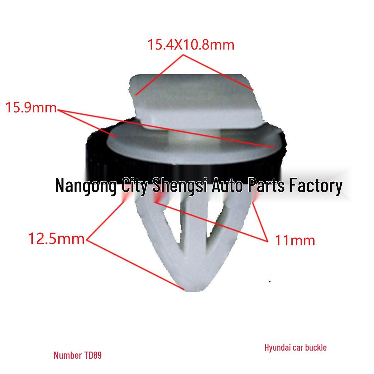 

Car Door Panel Skirt Fixing Clip for Chery QQ36, Terracan, Santa Fe 10000 Units