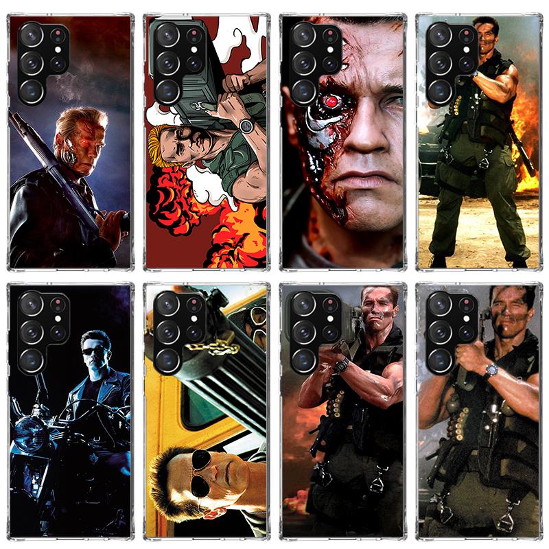 Arnold Schwarzenegger Terminator Phone Case For Samsung Galaxy S23 S24 S25 Ultra S22 + S21 Plus S20 FE Cover S10 S25U Silicone P